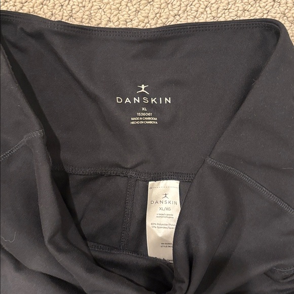 Danskin Womens Black Leggings with Pockets XL - Picture 2 of 9